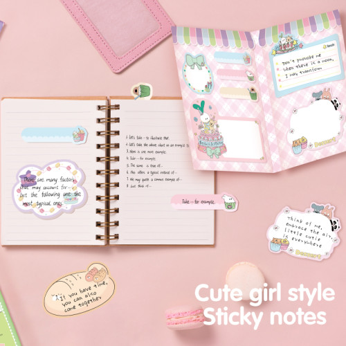 fancin Sticky Notes，Cartoon Sticky Notes，page tags, Student sticky notes， Convenience sticker combination book