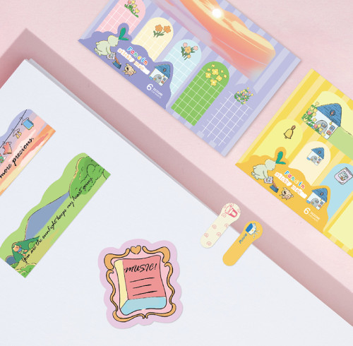 fancin Sticky Notes，Cartoon Sticky Notes，page tags, Student sticky notes, small strip
