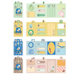 fancin Sticky Notes，Four fold sticky notes, Cartoon Sticky Notes，page tags, Student sticky notes