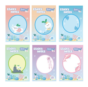 fancin Sticky Notes，ocean sticky notes, Cartoon Sticky Notes，page tags, Student sticky notes