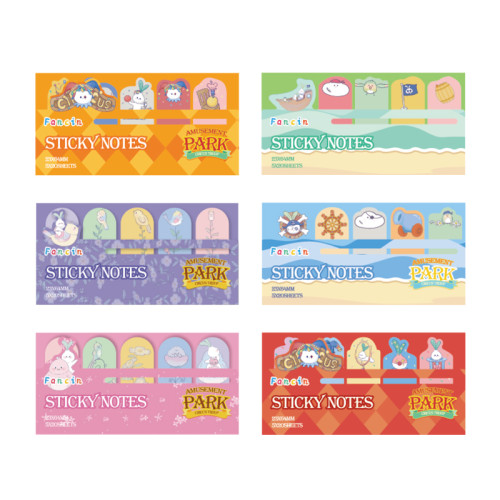 fancin Sticky Notes， Circus Cartoon Sticky Notes，page tags, Student sticky notes