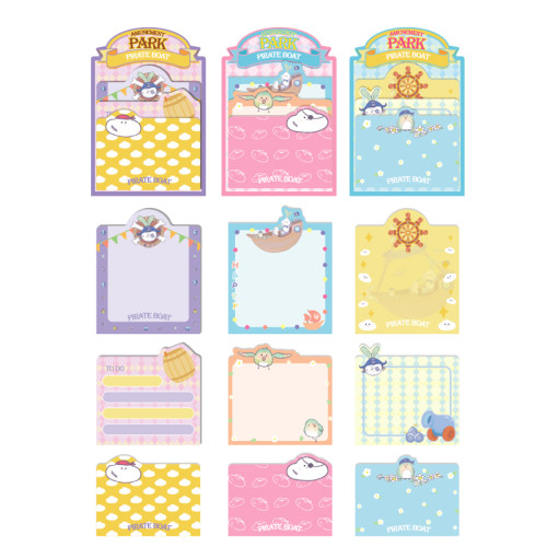 fancin Sticky Notes， Vertical  Circus Sticky Notes，Cartoon Sticky Notes，page tags, Student sticky notes