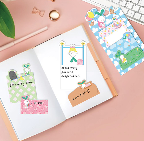 fancin Sticky Notes，kindergarten Cartoon Sticky Notes，page tags, Student sticky notes