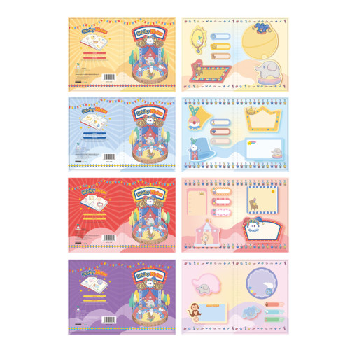 fancin Sticky Notes，Pirate circus Notes，Cartoon Sticky Notes，page tags, Student sticky notes