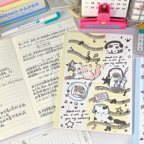 Glue Bound Note Book, non permeable for writing, thick and smooth paper, student Cartoon Book