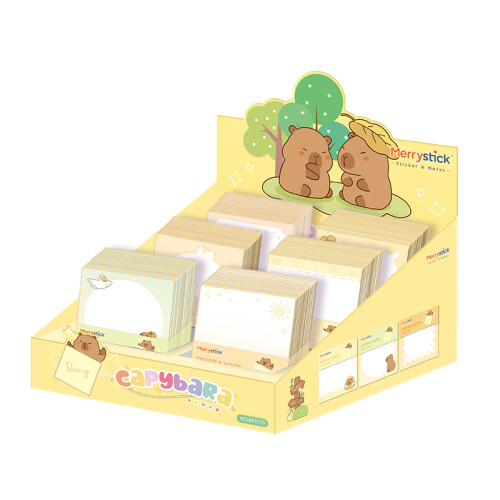 Capybara Transparent shiny sticky notes, creative note stickers, student marked memos, student supplies