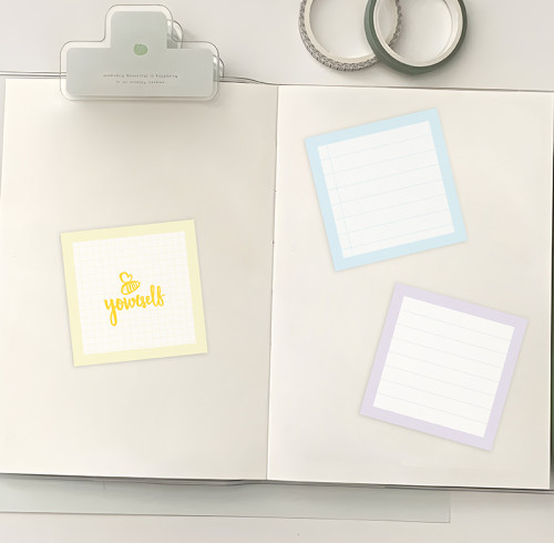 Transparent sticky notes shine, Gradient sticky notes, creative note stickers, student marked memos, student supplies, office supplies