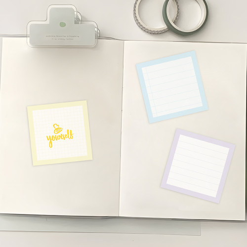 Transparent sticky notes shine, Gradient sticky notes, creative note stickers, student marked memos, student supplies, office supplies