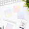 Transparent sticky notes shine, Gradient sticky notes, creative note stickers, student marked memos, student supplies, office supplies