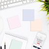 Transparent sticky notes shine, Gradient sticky notes, creative note stickers, student marked memos, student supplies, office supplies