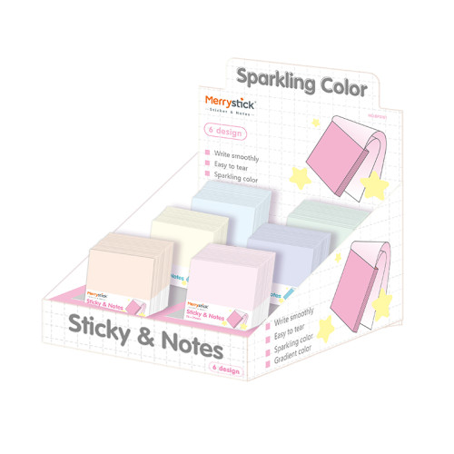 Transparent sticky notes shine, Gradient sticky notes, creative note stickers, student marked memos, student supplies, office supplies