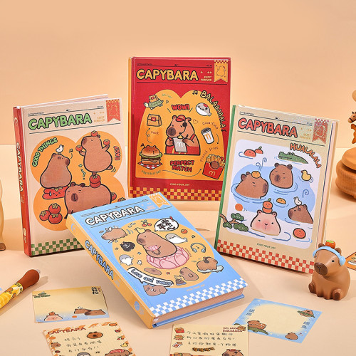 Capybara Hardcover Notebook, Student Cartoon Note Book, Supports customized OEM, ODM