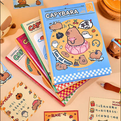 Capybara Hardcover Notebook, Student Cartoon Note Book, Supports customized OEM, ODM