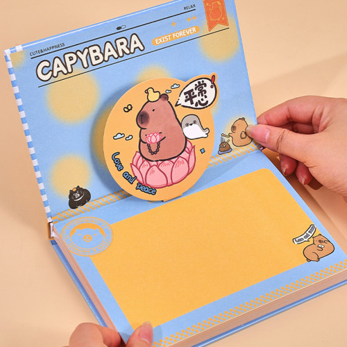 Capybara Hardcover Notebook, Student Cartoon Note Book, Supports customized OEM, ODM