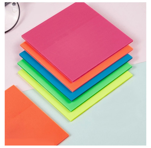 Plastic memo notes, PET writing waterproof color semi transparent sticky note