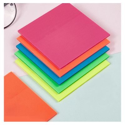 Plastic memo notes, PET writing waterproof color semi transparent sticky note