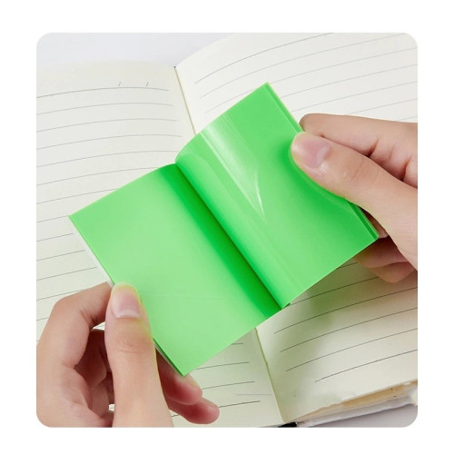 Plastic memo notes, PET writing waterproof color semi transparent sticky note