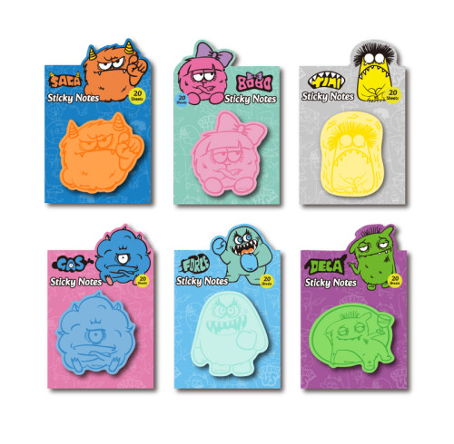 Stick Notes,Monster cartoon fun sticky note, creative paper notebook, Alien sticky notes suitable for learning and office scenarios