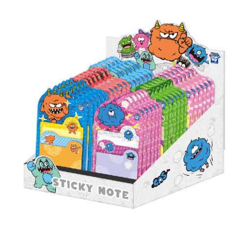 Stick Notes,Monster cartoon fun sticky note, creative paper notebook, Alien sticky notes suitable for learning and office scenarios