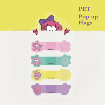 PET Sticky Notes | Cartoon PET Sticky Notes | Imprinted PET Index  | stripsIndex bar  | Student Classification