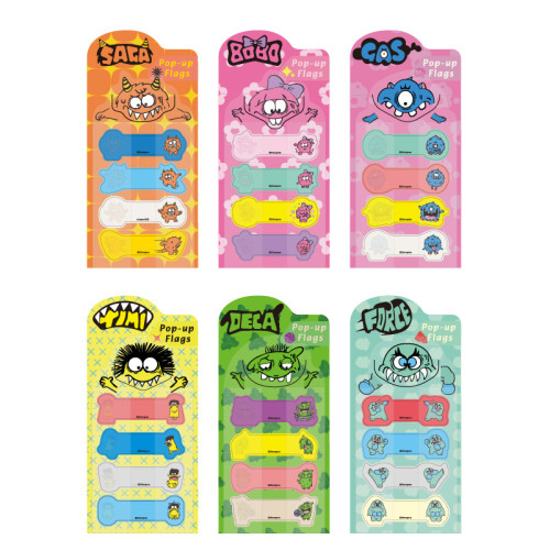 PET Sticky Notes | Cartoon PET Sticky Notes | Imprinted PET Index  | stripsIndex bar  | Student Classification