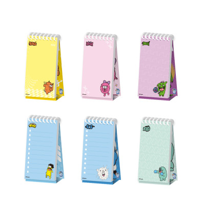Creative  sticky note combination Spiral Bound Notebook, portable notebook,PP cover