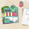 Stick Notes,Monster cartoon fun sticky note, creative paper notebook, Alien sticky notes suitable for learning and office scenarios