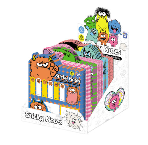 Stick Notes,Monster cartoon fun sticky note, creative paper notebook, Alien sticky notes suitable for learning and office scenarios