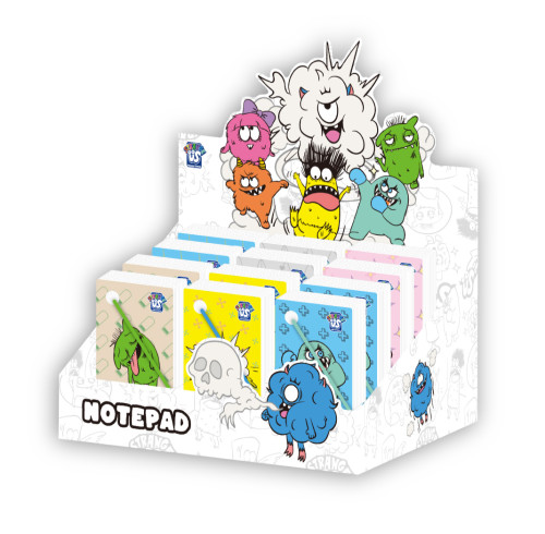 Creative sticky note binding notebook, portable sticky note notebook, PP cover
