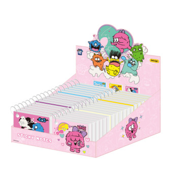 Creative sticky note binding notebook, portable sticky note notebook, PP cover