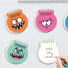 Creative sticky note binding notebook, portable sticky note notebook, laser flashing cover