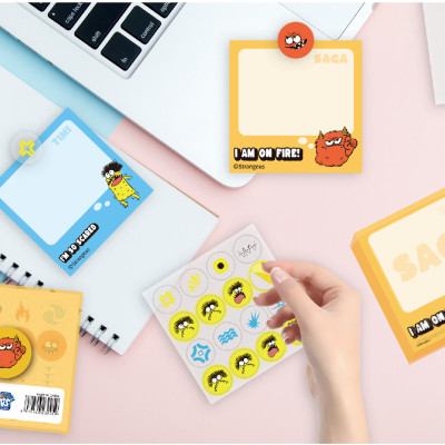 Monster Memo Notes and Stickers, Student Hand note,  Free stickers
