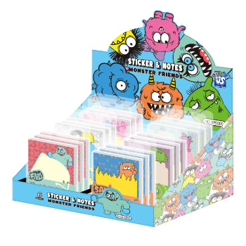 Monster Memo Notes and Stickers, Student Hand note,  Free stickers