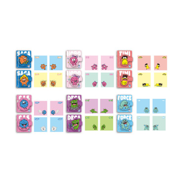 Little Monster Mini Stress Relieving Bean Notebook, Stress Relieving Notebook, Portable Pendant Notebook, Account Book, Color Page Notebook, Portable Notebook, Memo Notebook