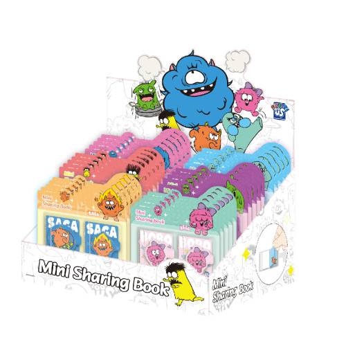 Little Monster Mini Stress Relieving Bean Notebook, Stress Relieving Notebook, Portable Pendant Notebook, Account Book, Color Page Notebook, Portable Notebook, Memo Notebook