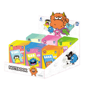 Little Monster Mini Stress Relieving Bean Notebook, Stress Relieving Notebook, Portable Pendant Notebook, Account Book, Color Page Notebook, Portable Notebook, Memo Notebook