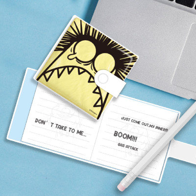 Little Monster Mini Stress Relieving Bean Notebook, Stress Relieving Notebook, Portable Pendant Notebook, Account Book, Color Page Notebook, Portable Notebook, Memo Notebook