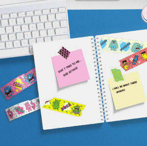 cartoon Monster tape, colored decorative paper tape, student tape, decorative tape, paper tape set