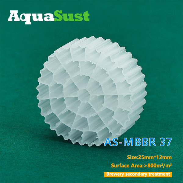 Supplier MBBR Media AS-MBBR37 | 800 m2/m3 Surface Area Long operational lifespan MBBR Carrier | For Brewery secondary treatment