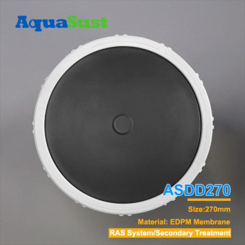 Manufacturer Disc Diffuser AS-DD270 |9"Fine Bubble Diffuser Uniform Bubble Distribution And High Aeration Efficiency | For Food And Beverage Industry Wastewater Treatment