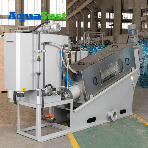 Screw Press Cow Manure Dewater Machine AS-NH301 |Manufacturing Mobile Sludge Dewatering Units Screw Press For Dairy Wastewater Treatment