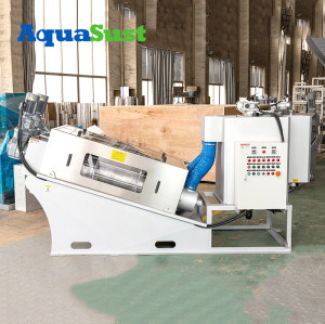 Mobile Sludge Dewatering Units Screw Press AS-NH302 |Manufacturing Cassava Dewatering Machine Screw Press For Food And Beverage Industry Wastewater Treatment