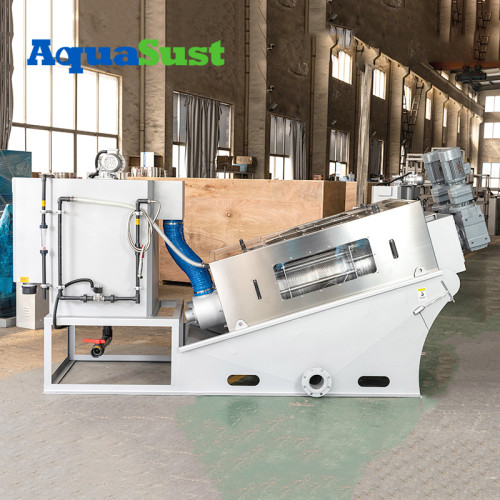 Mobile Sludge Dewatering Units Screw Press AS-NH302 |Manufacturing Cassava Dewatering Machine Screw Press For Food And Beverage Industry Wastewater Treatment