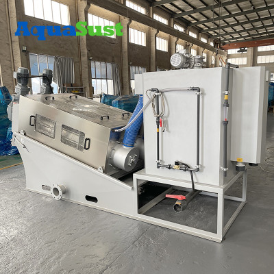 Dewatering Screw Presses Machine AS-NH402 |Manufacturer Dewatering Screw Presses Machine For Chemical Industry Wastewater Treatment