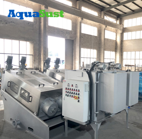 Stainless Steel Dewatering Screw Press AS-NH404 |Manufacturer Stainless Steel Dewatering Screw Press For Hospital Wastewater Treatment