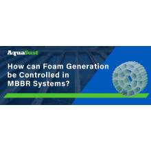 How can foam generation be controlled in MBBR systems?