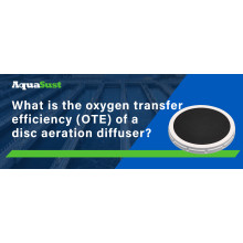 What is the oxygen transfer efficiency (OTE) of a disk aeration diffuser?