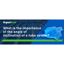 What is the importance of the angle of inclination of a tube settler?