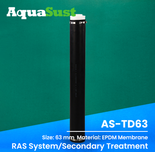 Customized Tube Diffuser AS-TD63 | 2"Fine Bubble Tube Diffuser High Anti-clogging Performance and Corrosion resistance | For  Municipal & Hospital Wastewater Secondary Treatment