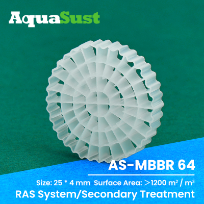 Design MBBR Media AS-MBBR64 | 1200 m2/m3 Surface Area MBBR Bio Carrier | For Recirculating Aquaculture Systems (RAS)